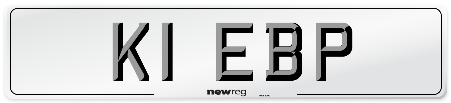 K1 EBP Number Plate from New Reg